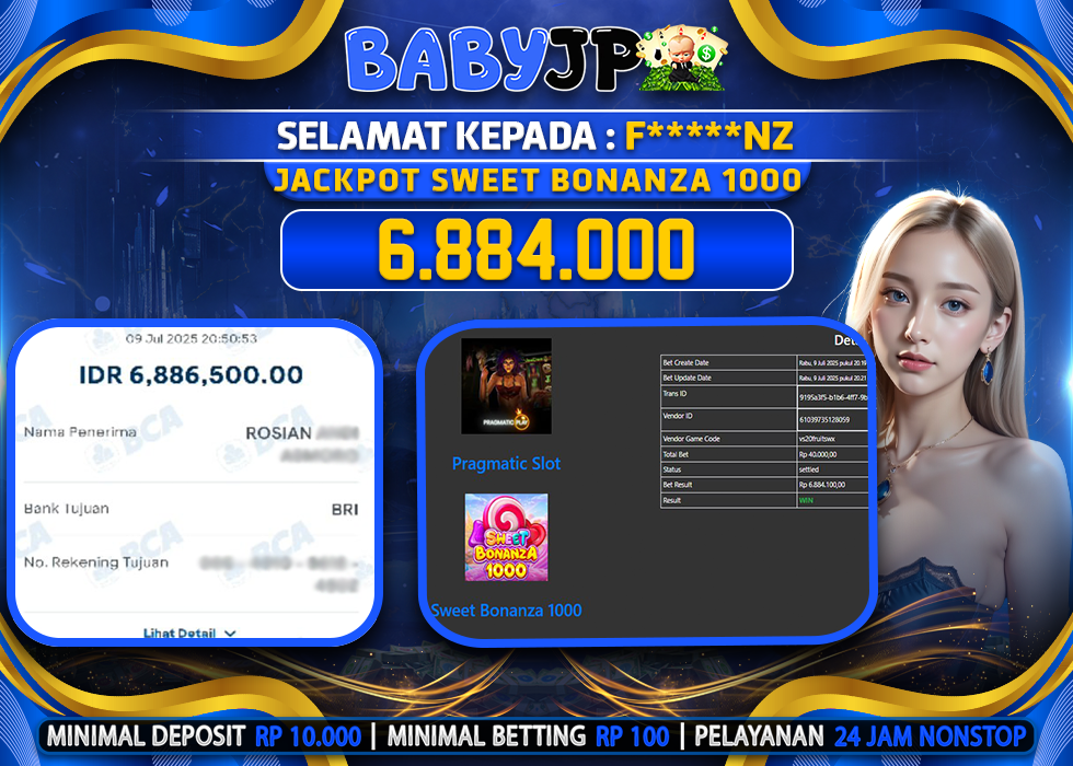 F*****NZ JACKPOT SWEET BONANZA 1000,-LUNAS